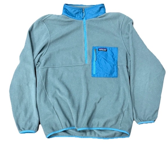 Patagonia Men's Teal Zip-Up Sweater - Picture 1 of 5